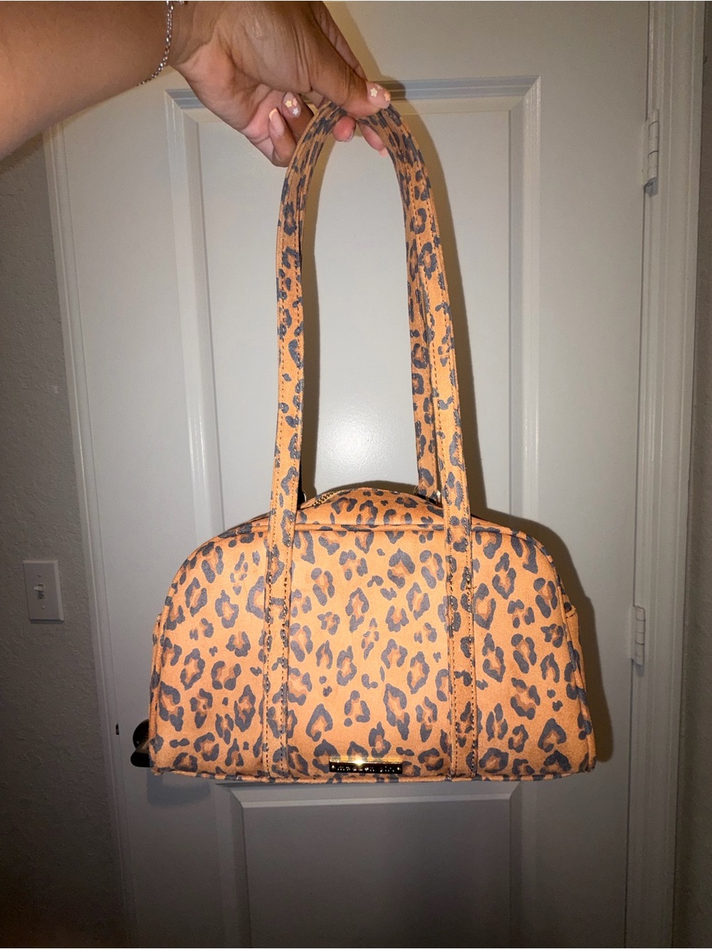 Madden Girl Orange Leopard-Print Shoulder Bag